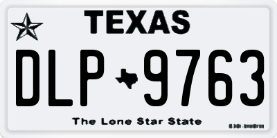 TX license plate DLP9763