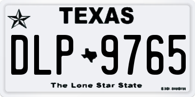 TX license plate DLP9765
