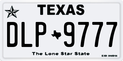 TX license plate DLP9777