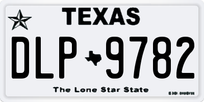 TX license plate DLP9782