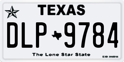 TX license plate DLP9784