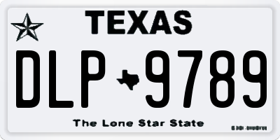 TX license plate DLP9789