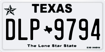 TX license plate DLP9794