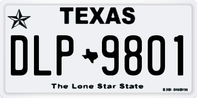 TX license plate DLP9801