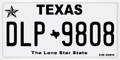 TX license plate DLP9808