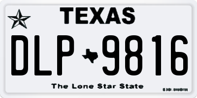 TX license plate DLP9816