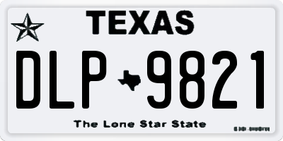 TX license plate DLP9821