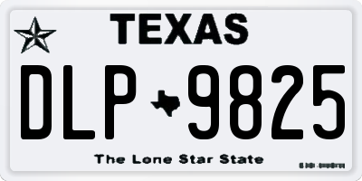 TX license plate DLP9825