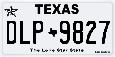 TX license plate DLP9827