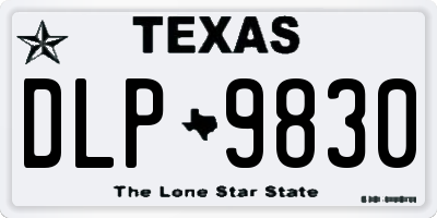 TX license plate DLP9830