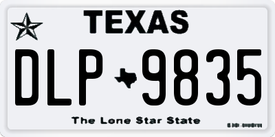 TX license plate DLP9835