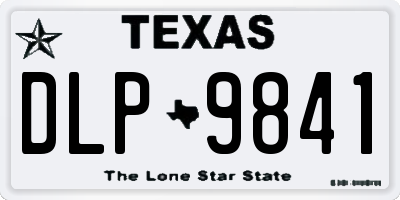 TX license plate DLP9841