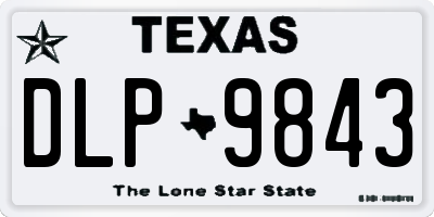 TX license plate DLP9843