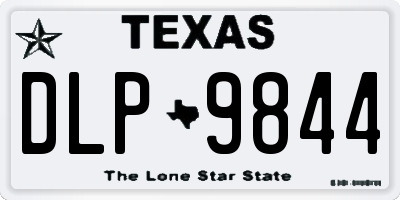TX license plate DLP9844