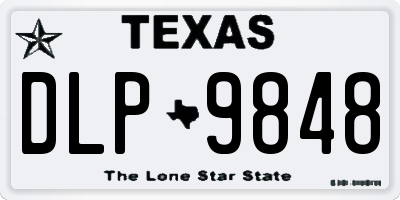 TX license plate DLP9848