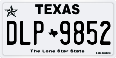 TX license plate DLP9852