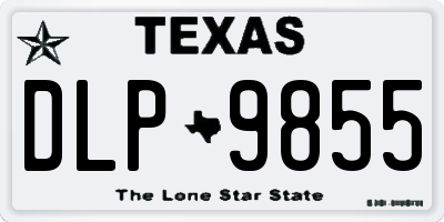 TX license plate DLP9855