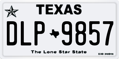 TX license plate DLP9857
