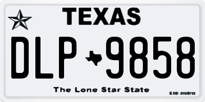 TX license plate DLP9858