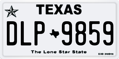 TX license plate DLP9859