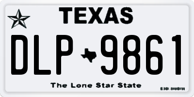 TX license plate DLP9861