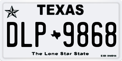 TX license plate DLP9868