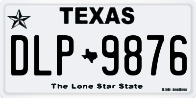 TX license plate DLP9876