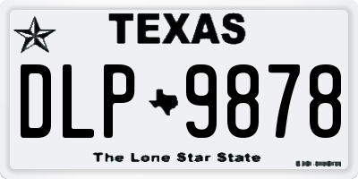 TX license plate DLP9878