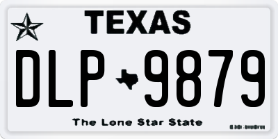 TX license plate DLP9879