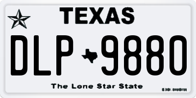 TX license plate DLP9880