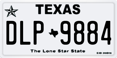 TX license plate DLP9884