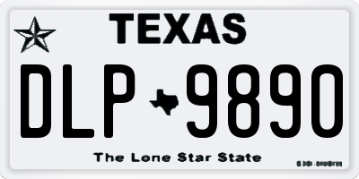 TX license plate DLP9890