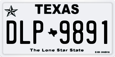 TX license plate DLP9891