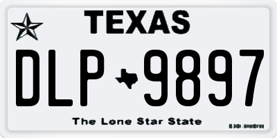 TX license plate DLP9897