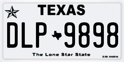 TX license plate DLP9898