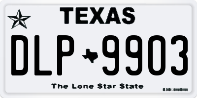 TX license plate DLP9903