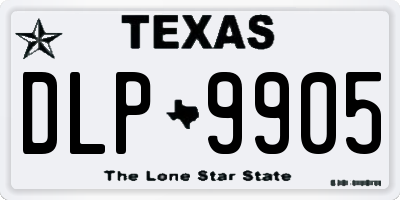 TX license plate DLP9905