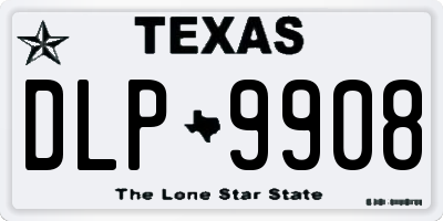 TX license plate DLP9908