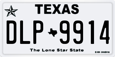 TX license plate DLP9914
