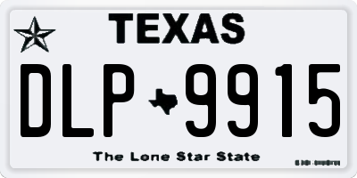 TX license plate DLP9915