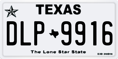 TX license plate DLP9916
