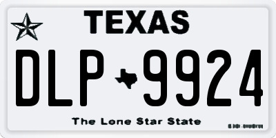 TX license plate DLP9924