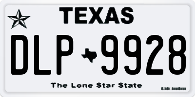 TX license plate DLP9928