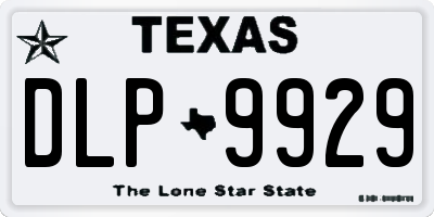 TX license plate DLP9929