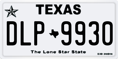 TX license plate DLP9930