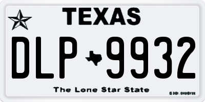 TX license plate DLP9932