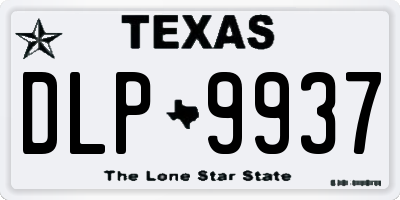 TX license plate DLP9937