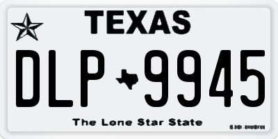 TX license plate DLP9945