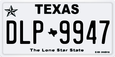TX license plate DLP9947