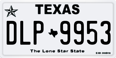 TX license plate DLP9953